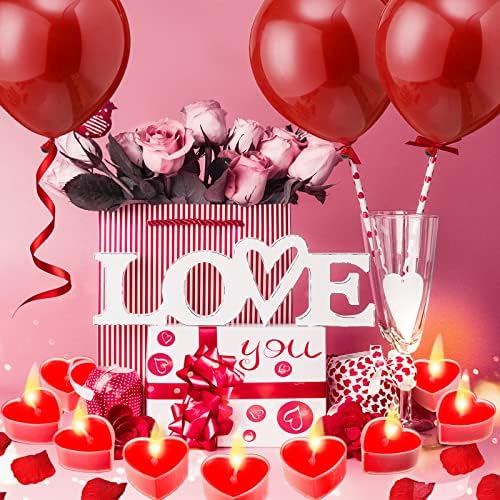 1561 komada Dan Dekoracije zaljubljene odlikovanja od prijedloga Crveno srce Balloons 50 folija baloni 9 Heart Candles 1500 Rose latice Godišnjice ukrasi Romantični komplet sa vrpcom za spavaću sobu