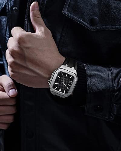 ZEDEVB Vojna metalna futrola za Apple Watch Series 7 SE 6 5 4 MOD komplet Pribor Metalna zaštitna