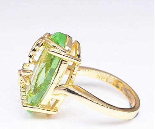 2023 Novi prirodni peridotski prsten za prstenje vjenčani prsten prozirni luksuzni prstenovi ženski