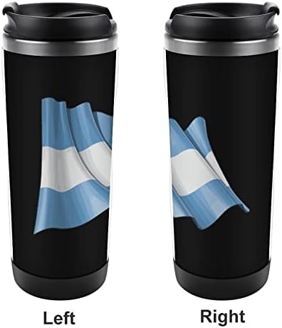 Zastava države Argentina PUTOVANJE kafe šalice sa poklopcima izolirane čaše od nehrđajućeg čelika dvostruka