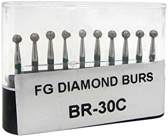 50pcs 1.6mm Carborundum Burr FG Diamond Burs Poliranje br. 30C