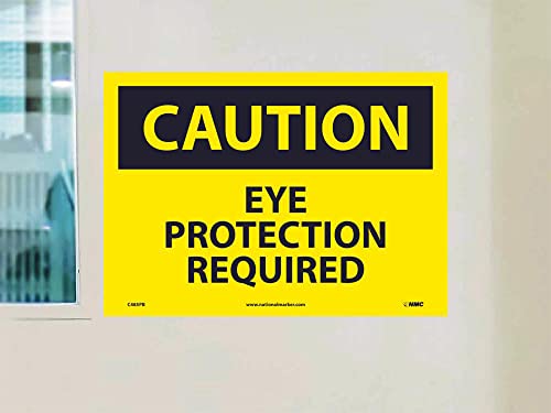 Nacionalni Marker C485PB potrebna zaštita očiju znak opreza, PS vinil, 10x 14