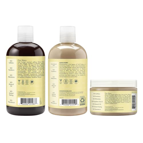 SheaMoisture jačanje i obnavljanje šampona, regeneratora i maske za oštećenu kosu Jamajčansko crno