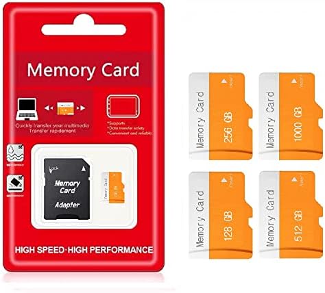 1TB CLASS 10 Flash memorijska kartica sa adapterom, kompatibilna za pametne telefone, tablete, kamere,