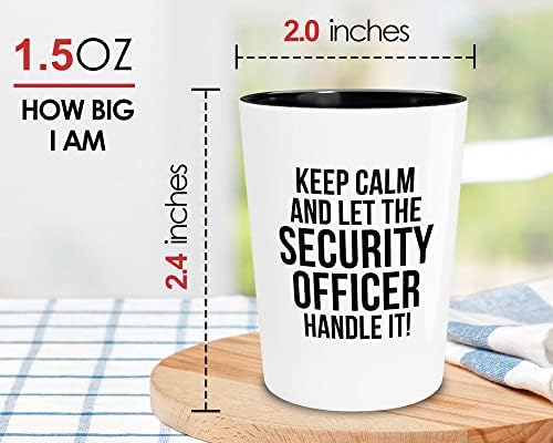 Bubble Hugs službenik za sigurnost Shot Glass 1.5 Oz-budite mirni i pustite-profesionalni čuvar