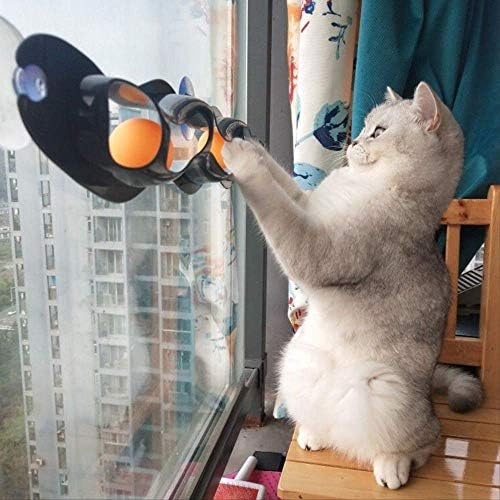 CAT TRACK prozorski prozor Sacker igračka kuglična mačka ogrebotina plastična stolna tenis smiješna mačka