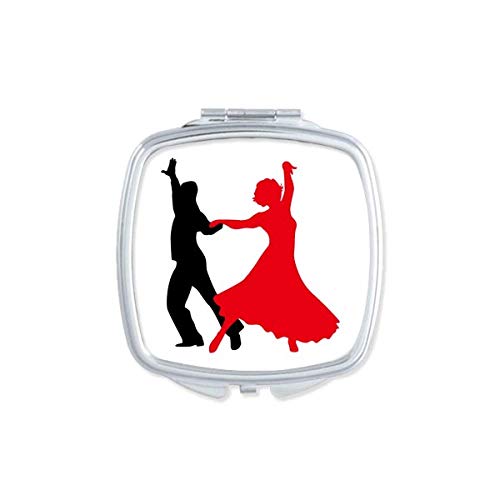 Duet Dance Društveni Ples Plesačica Ogledalo Prijenosni Kompaktni Džepni Šminka Dvostrano Staklo