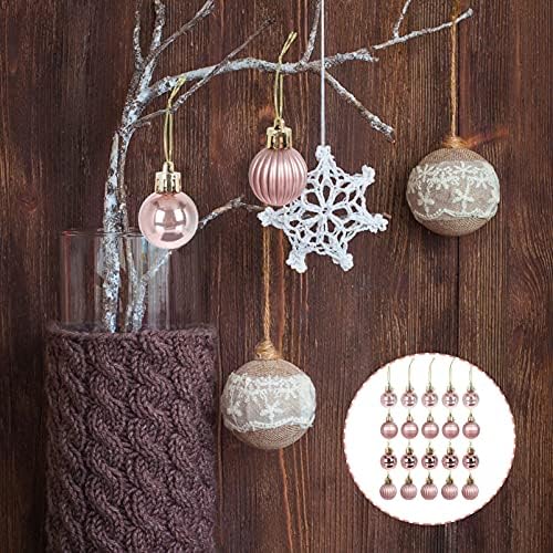 VALICLUD vanjski dekor 24kom božićno drvo Shatterproof Božić Baubles Tree ukrasi šampanjac viseće