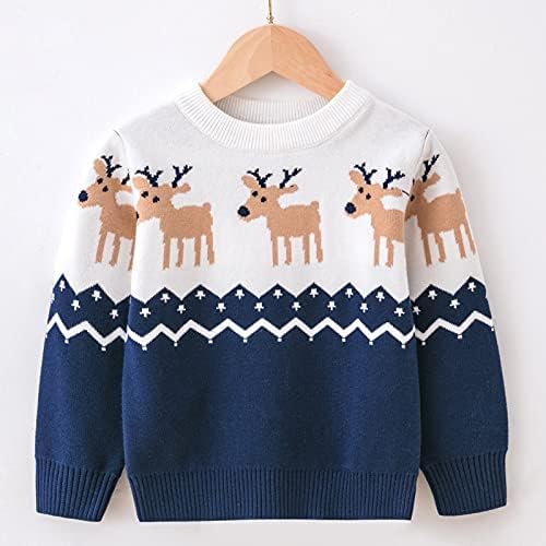 Dječji božićni džemper za dječake Djevojke snježne pahuljice pletene košulje jesen zimske pograde Crewneck Pulover Xmas odjeća 2-8 godina