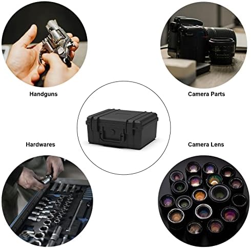 ANT MAG Vodootporni čvrsti slučaj s prilagodljivim pjenom prenosiv za kameru, dronu, opremu, alate, zaštitnu futrolu za skladištenje, nošenje, 11 * 9,5 * 5.1INCHES, crno