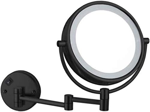 Ogledalo za šminkanje sa laganim zidom, dvostrano ogledalo za uvećanje ispraznosti,Podesiva teleskopska grana