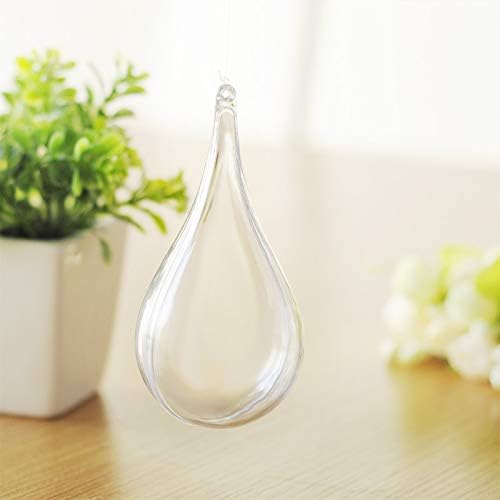 10 Pack Clear Water drop shape Ornamenti - clear Plastic fillable Ornamenti - Božić Fillable Ornamenti,