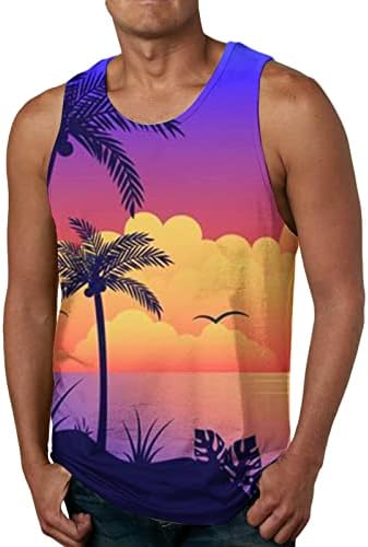 BMISEGM Summer Muns majica MENS Ljetna modna casual plaža morska obala Digitalni 3D tiskani okrugli tamni papir za prijenos za t
