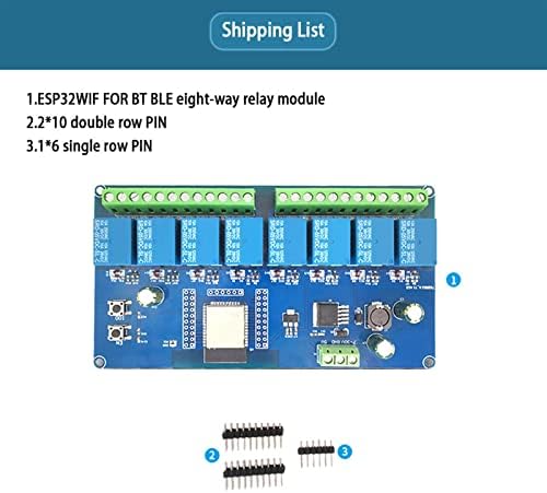 Zenys ESP32 WiFi + Bluetooth-kompatibilan s osam-kanalnim relejem ESP32-Wrom sekundarni razvojni napajanje