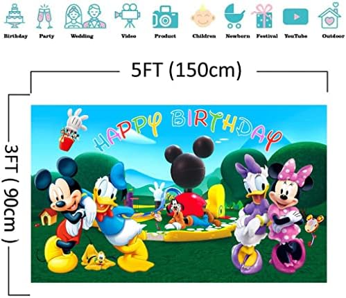 Mickey Mouse Clubhouse pozadina za Sretan rođendan za djecu potrepštine za rođendane dekoracija Mickey