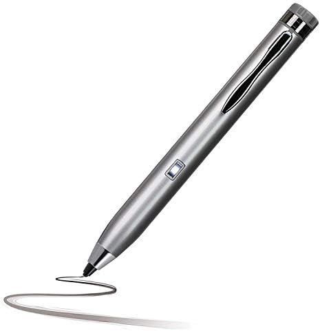 Navitech srebrni mini fine tačaka digitalna aktivna olovka Stylus kompatibilna je s prijenosnim računarom