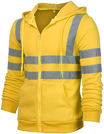 Hoodie visoke vidljivosti za muškarce zimske radne odjeće odijelo reflektirajuće pruge kapuljača i radne hlače