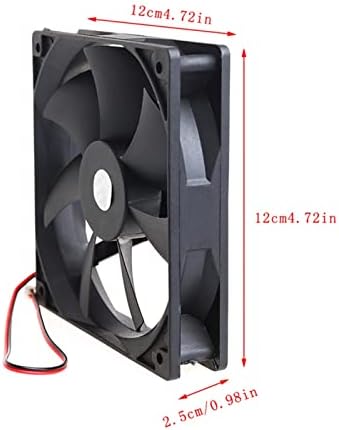 Song Zhi Store 12cm High Speed Computer DC 12V 2pin PC Case System hidraulični ventilator za hlađenje