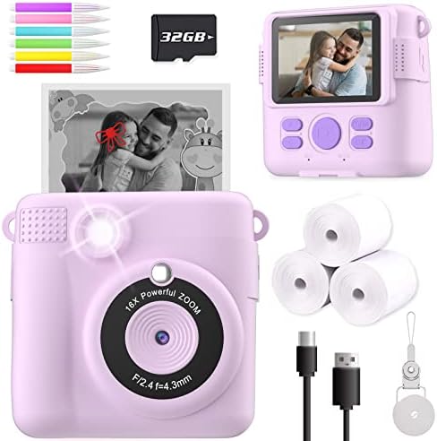 ESOXOFFORE Instant Print kamera za djecu, Božićni rođendanski pokloni za djevojčice dječaci