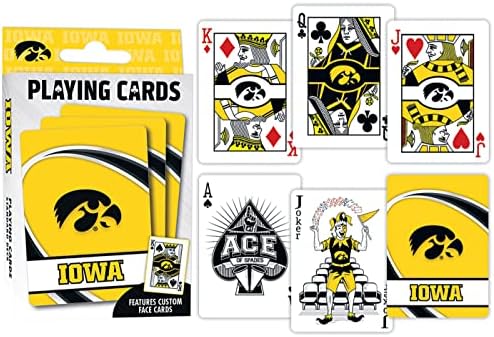 Moderpieces Family Games - NCAA Lowa Hawkeyes Playes Cards - službeno licencirano paluba za igranje za odrasle,