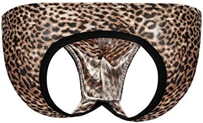 Andongnywell muški Leopard bešavne gaćice sa niskim strukom i ravnim bikinijima donji veš pantalone