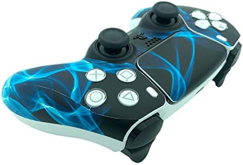 Naljepnica kože GEBAISI PS5 kontroler za PlayStation 5 poklopca zamotavanje naljepnica ledeno plavi plamen