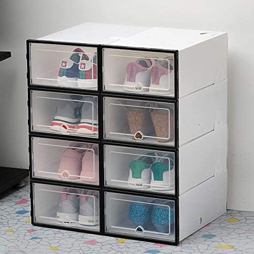 Anncus 6pack prozirne cipele kutije za prašinu otporna na skladištenje za kućnu organizatoru uštedu prostora moderne modne plastične ladice za pohranu -