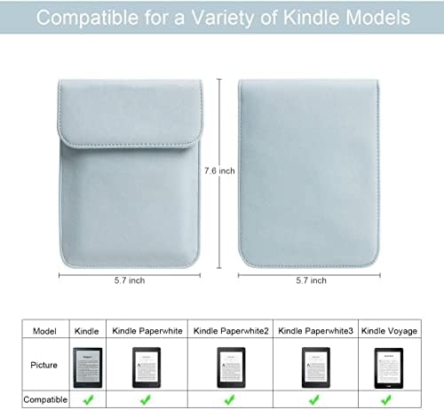 za Kindle -6 inča, za Kindle torba za rukave-uključuje ljubičastu traku za ruke-Sky Blue