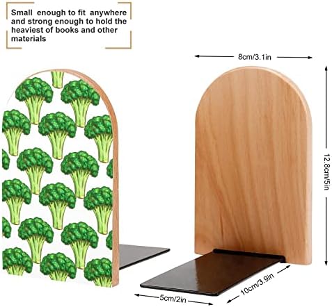 Zeleni brokoli drveni držači za knjige trendi dekorativni stalak za knjige za kućne i kancelarijske