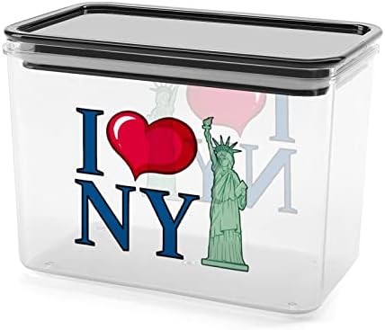 Volim New York City kutija za odlaganje plastike hrane Organizator kontejner kanisteri sa poklopcem