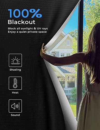 Sumobaby 50 x57 prijenosni Blackout zavjese, Blackout roletne za Windows sa kukom & amp; Loop trake,