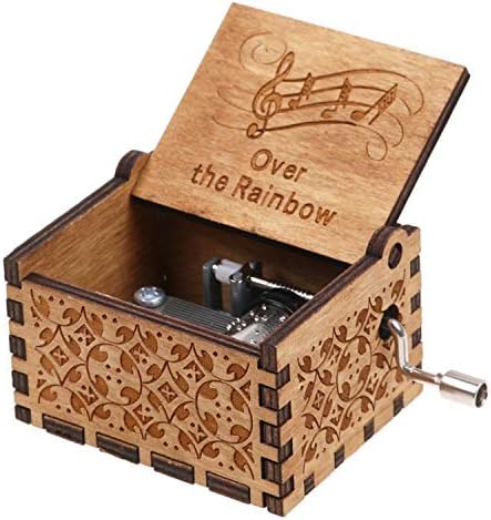 Drvena ruka Crank Rainbow Music Box Classic Vintage Wood Handmade Musical Boxes Najbolji poklon