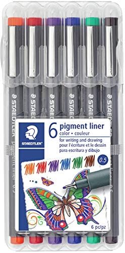 Staedtler 30805SB6A6st pigmentni linijski linij 6 / PKG-asortirani, boje mogu varirati