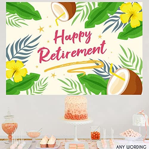 Belrew Happy Retirement Backdrop Banner, tema oproštajne zabave pozadina fotografije, znak ljetne