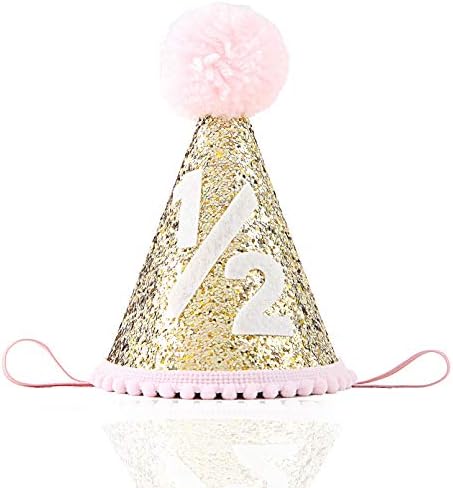 WAOUH half Birthday šešir za bebu - 1/2 Birthday Crown šešir,Baby Photo Prop za 6 mjeseci rođendan, Mini Crown