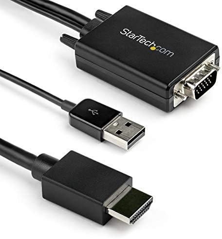 Starch.com 3M VGA do HDMI Converter kabel s USB audio podrškom i napajanjem - analogni do digitalnog video adaptera za povezivanje VGA PC-a na HDMI ekran - 1080p muški kabel monitora
