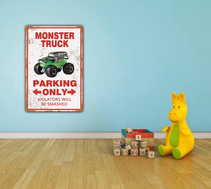 Monster Truck Parking potpišite samo dekor dečačke sobe pribor za spavaće sobe ukrasi za rođendanske