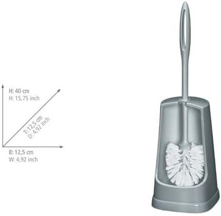 Wenko Jednostavna držač za četkicu za wc siva, siva, 40 x 12,5 x 12,5 cm