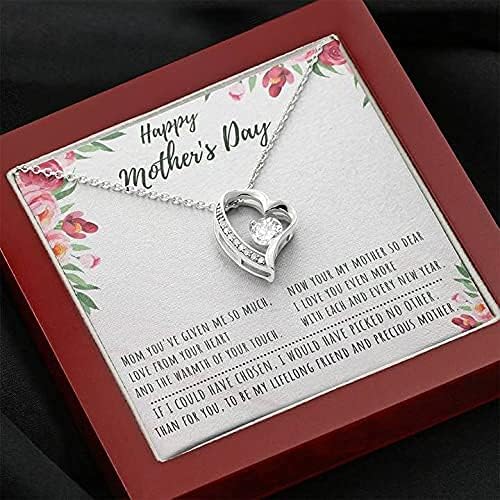 Sretan majčin dan za mamu, zauvijek ljubavna ogrlica, majčin dan, mama poklon od sina, poklon za mamu,