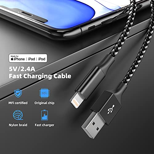 iPhone Charger [Apple MFi Certified], Bkayp 5pack najlon pleteni munja kabl brzo punjenje & amp; sinhronizacija