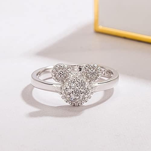 H & amp;Beautimer 925 Srebra prstenje za žene-slatka Mickey dizajn prstena-ženske djevojke Fine