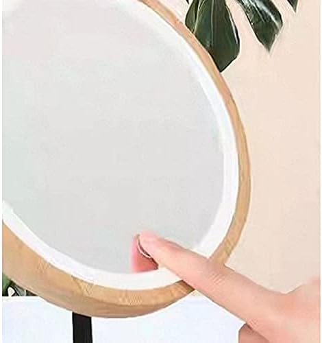 Fxlymr stolno ogledalo za šminkanje ogledalo za ljepotu ovalno kompaktno stolno ogledalo stojeće Drvo uokvireno
