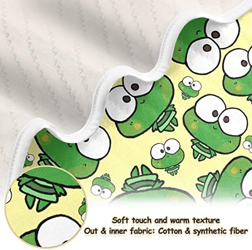 Swaddle pokrivene žabe muhe pamučno pokrivač za dojenčad, primanje pokrivača, lagana mekana prekrivačica