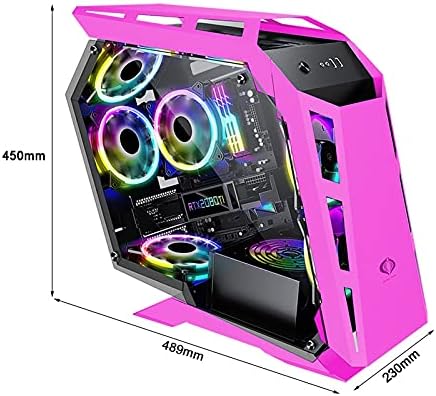 Pink M-ATX kućište srednjeg tornja sa USB 3.0, kućište računara za igre spremno za hlađenje vodom,