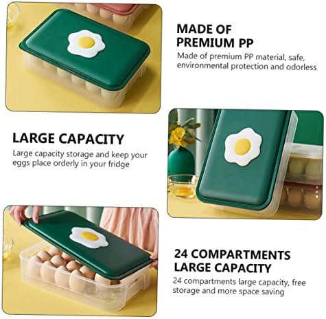Zerodeko 1pc kutija za odlaganje poslužavnik za serviranje sa poklopcem posuda za jaja za frižider