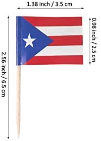 JAVD CYPS 100 kom Portoriko Zastava Portorikanske zastave čačkalica, mali mini štapići Cupcake Toppers