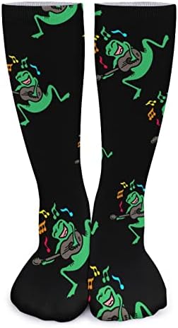 WEEDKEYCAT Sretna Muzika žaba debele čarape novost Funny Print grafički Casual toplo Mid Tube čarape za zimu