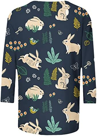 Usched Bunny košulja za žene Ženske slatke tiskane tee casual labavo lagane pulover bluza