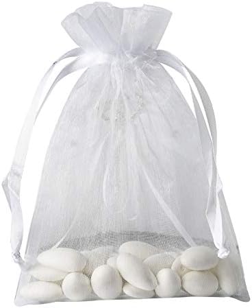 Balsacircle 50 kom 5x7-inčne bijele torbe za crtanje organa - vjenčani zabava Favori nakit torbice za