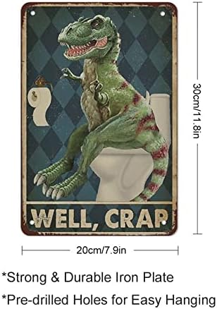 Metal Tin znakovi Vintage Well Crep SkeletOn Dinosaur toaletni papir Dinosaur toaletni papir